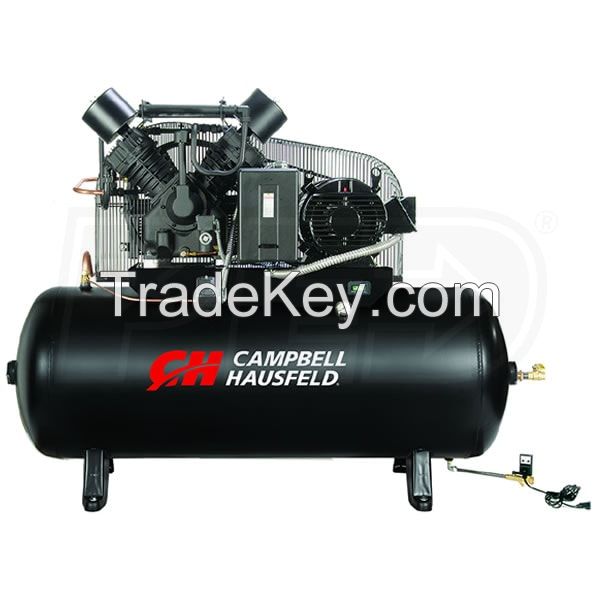 CAMPBELL HAUSFELD COMMERCIAL 15-HP 120-GALLON TWO STAGE AIR COMPRESSOR (208V 3-PHASE) FULLY PACKAGED