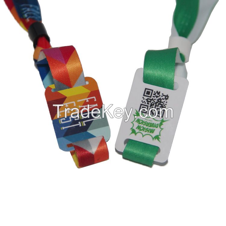 OEM RFID Fabric Wristbands For Events