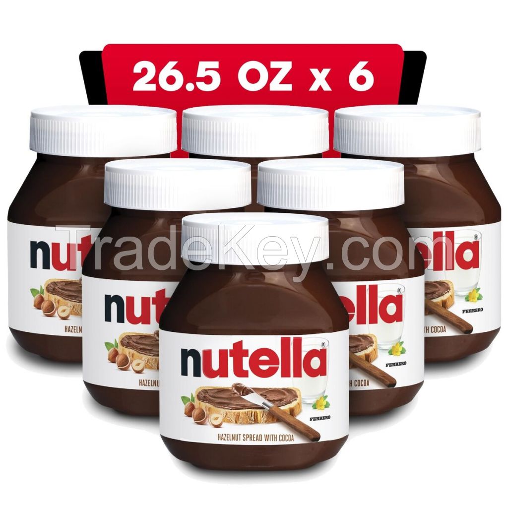 Nutella Chocolate Spread - Milk Flavor, Sweet Taste, Hazelnut & Biscuit Crunch, 1kg Bucket