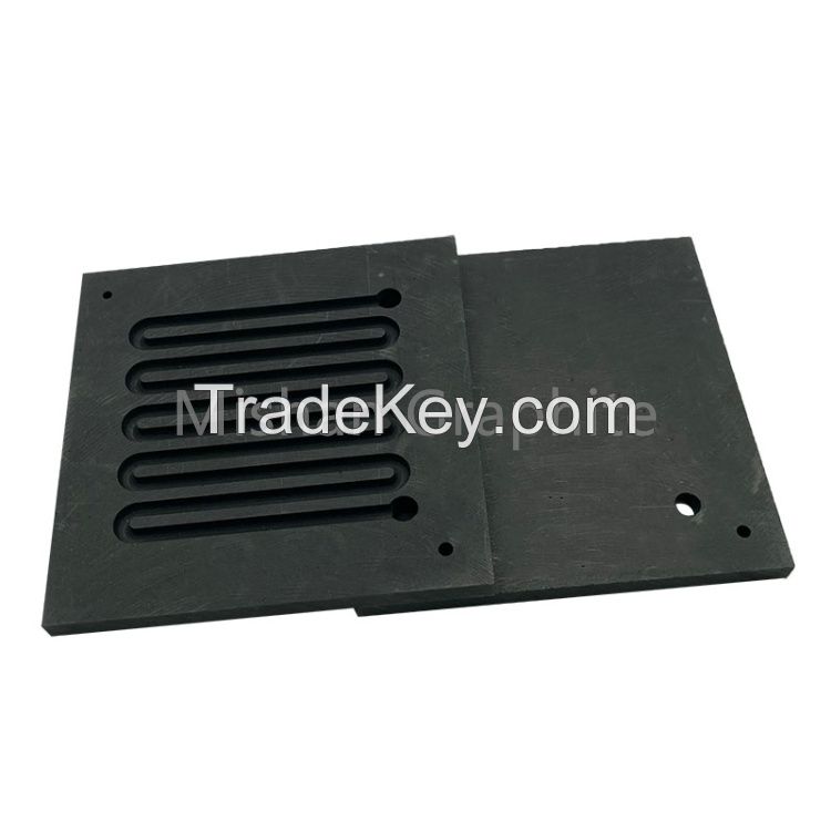 Custom high density electric conduction graphite plate for pem fuel cell