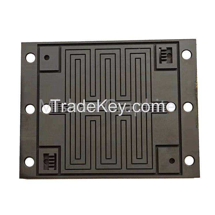 Custom high density electric conduction graphite plate for pem fuel cell