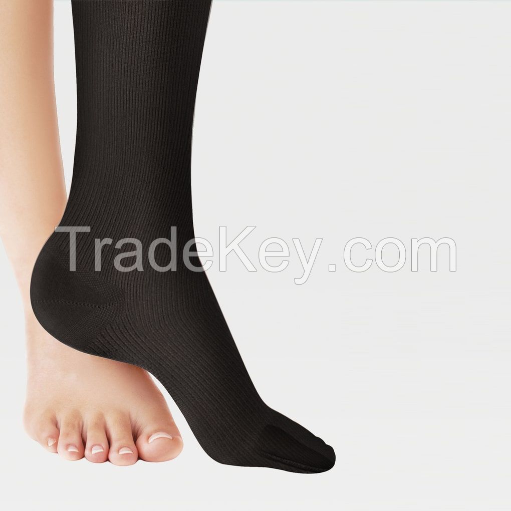 Compression Knee socks for travel with a closed toe ID-235