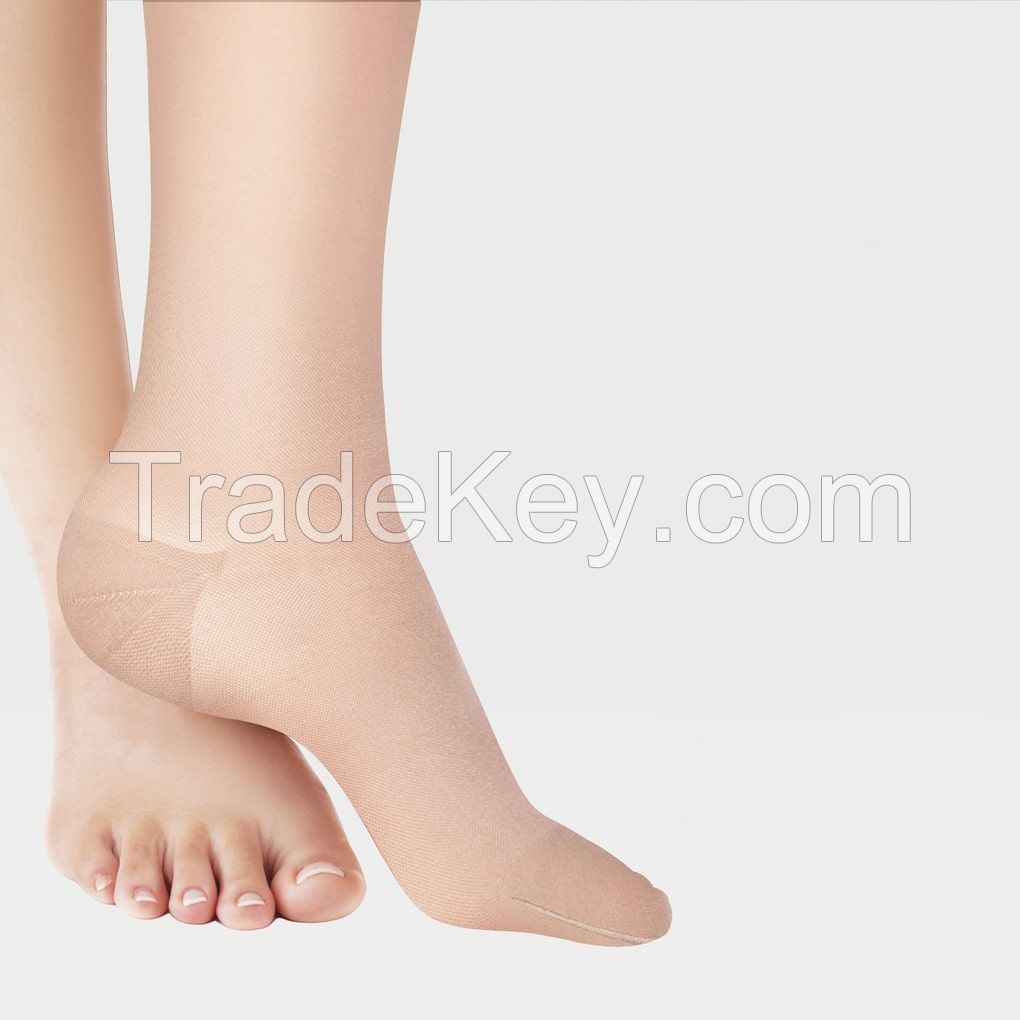 Compression Knee socks with closed toe transparent translucent ID-200T