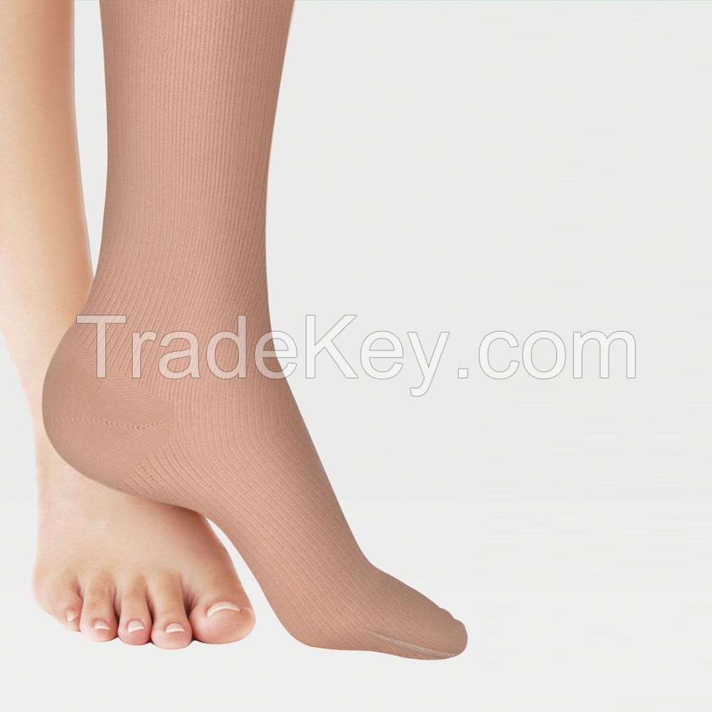 Compression Knee socks for travel with a closed toe ID-235