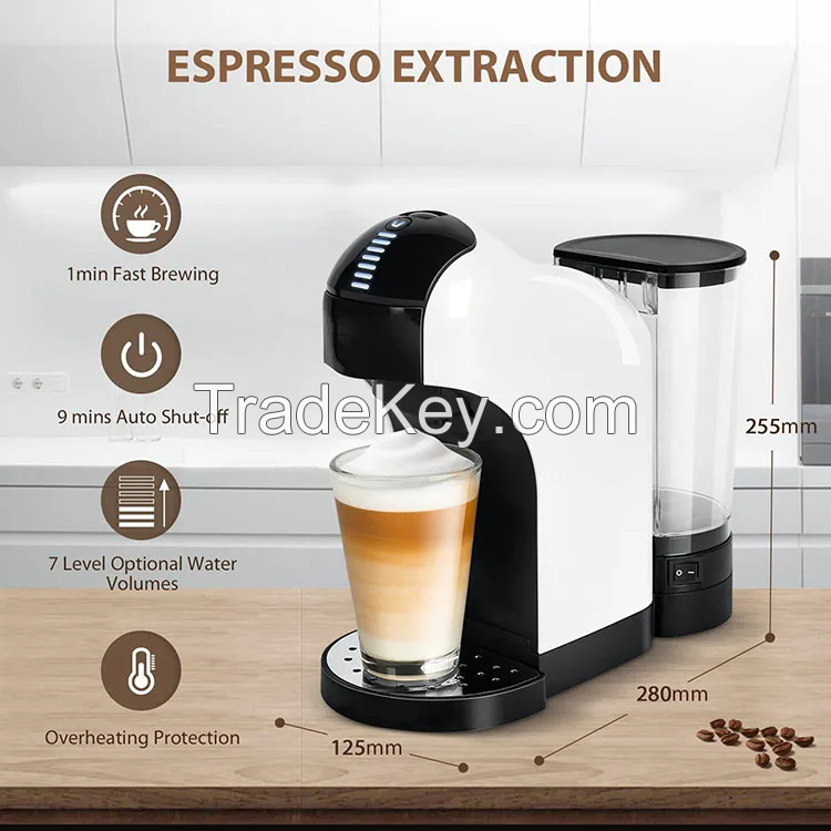 5 in 1 New Stainless Steel Coffee Machines Fully Automatic Coffee Maker Italian Electric Portable Espresso