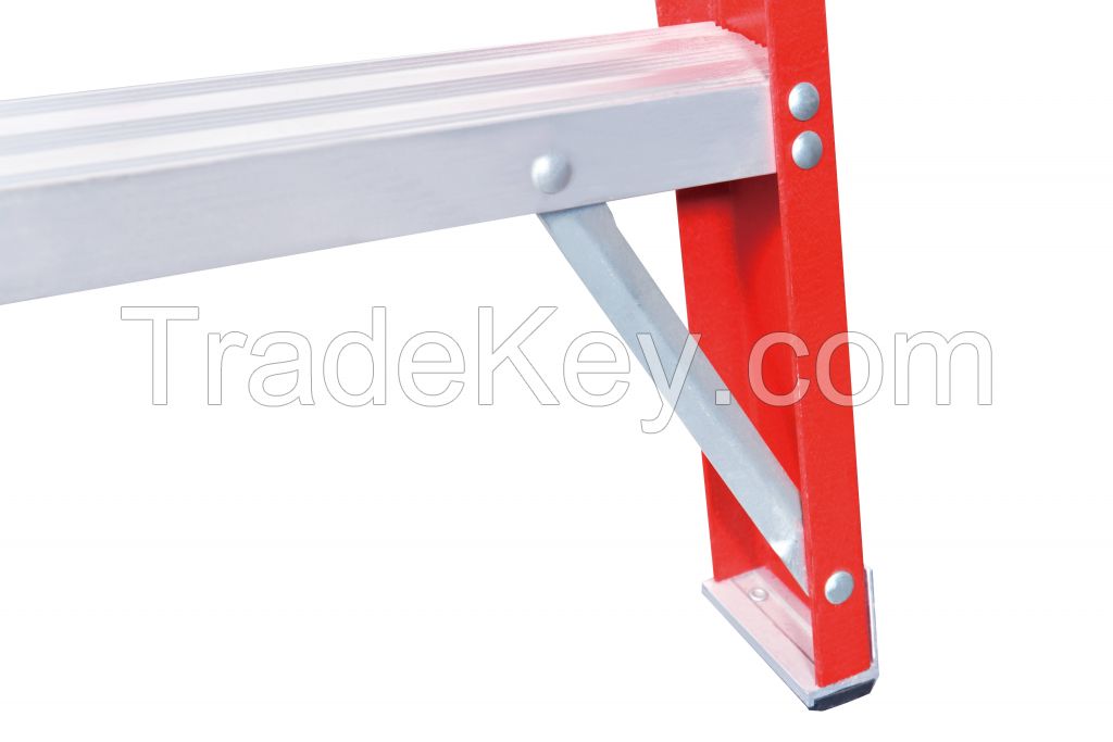 EN131 High quality insulation double Side Fiberglass Step Ladder Twin Ladder