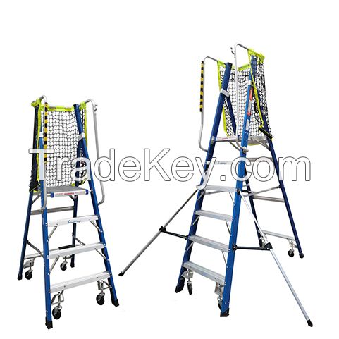 Fiberglass Platform Ladder With Support