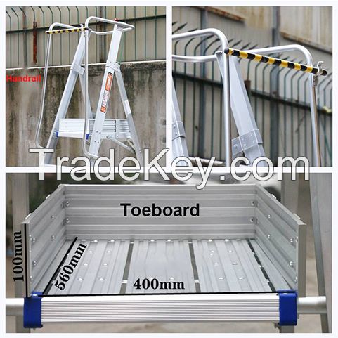 Aluminum Platform Ladder With 2 Wheels