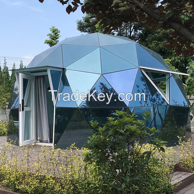 aluminum tent glass dome tent glamping tent waterproof with bathroom r