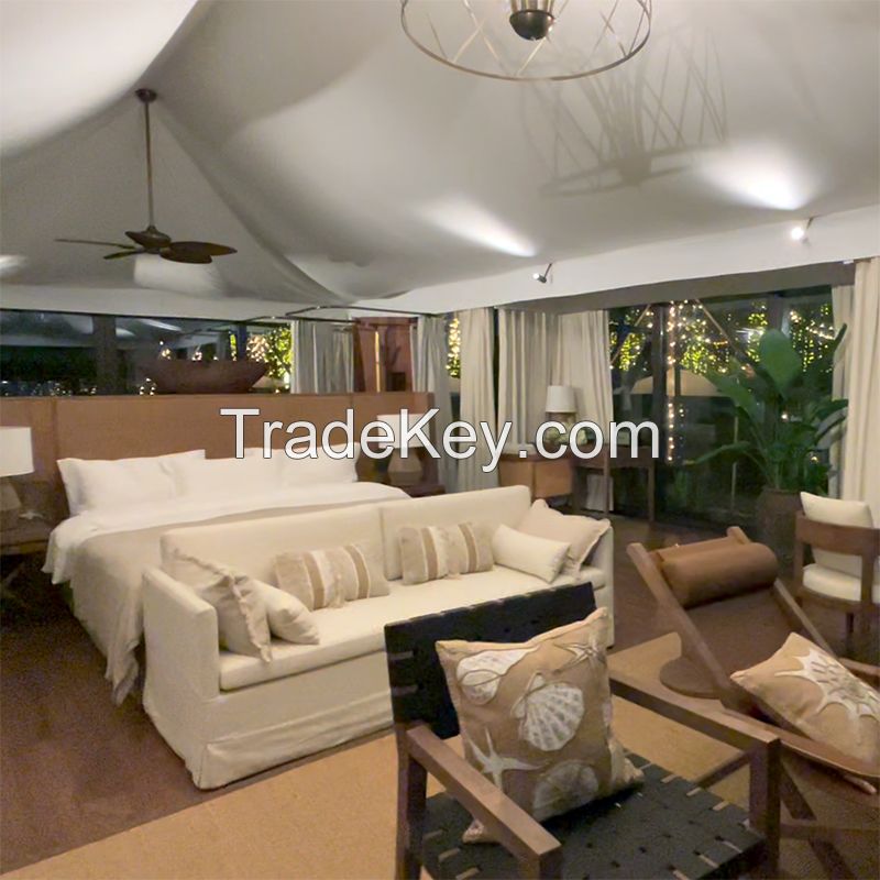 Big Insulated Luxury Safari Glamping  Glass Wall house Tent