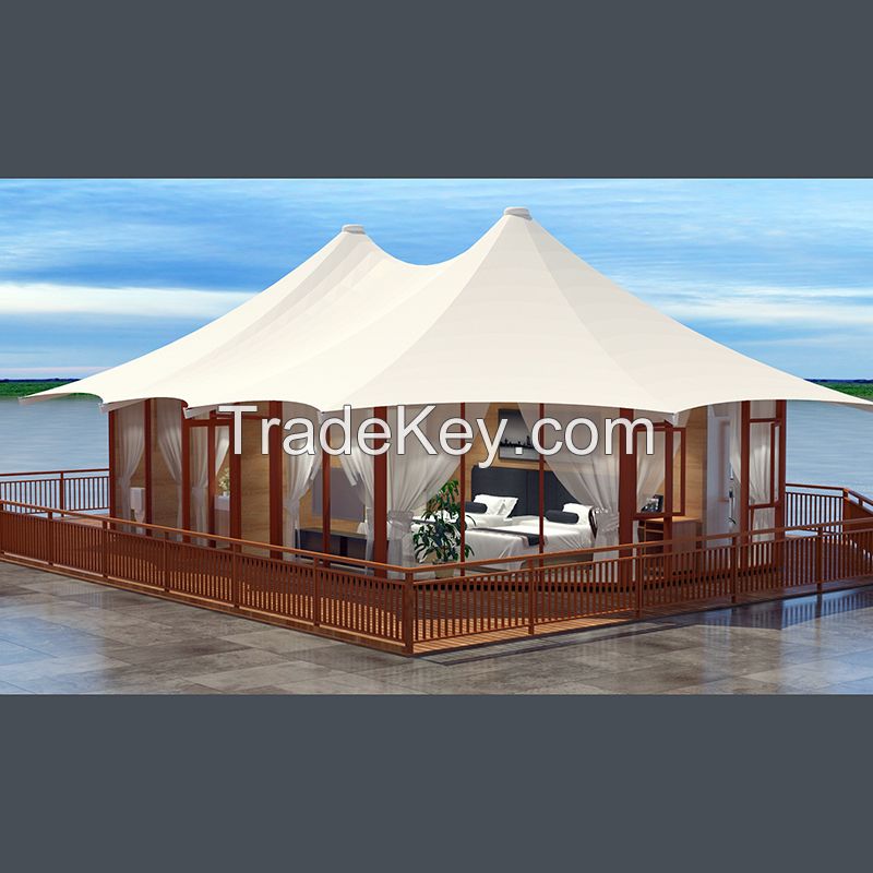 Winter Outdoor Lodge Tent House Waterproof Glass Wall PVDF Cover