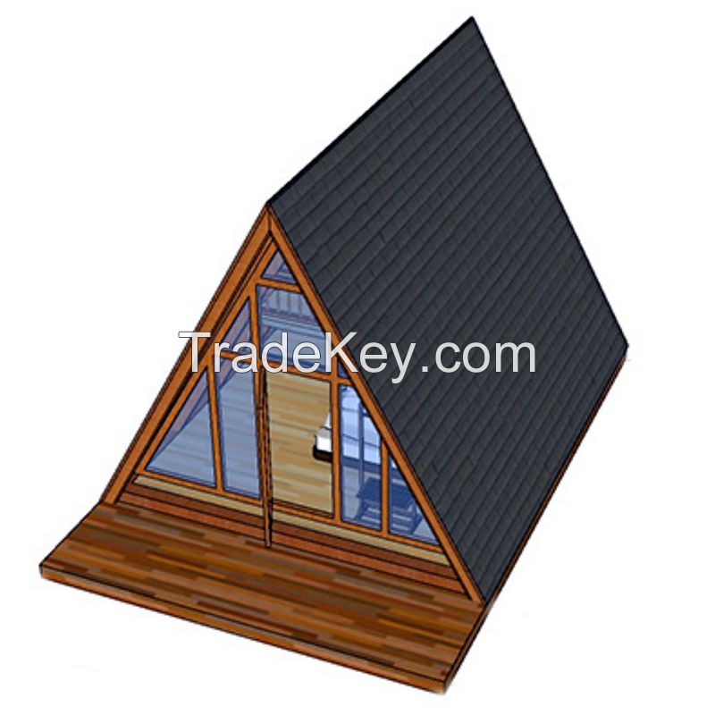 A Frame Wooden Cabin Villa Heat-insulated Prefab Tiny House