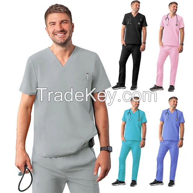 Custom Breathable Hospital Uniform Nurse Medical Scrub