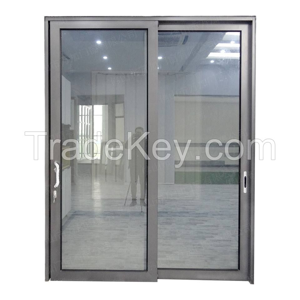 Aluminum Alloy Double Tempered Glass Sliding Door