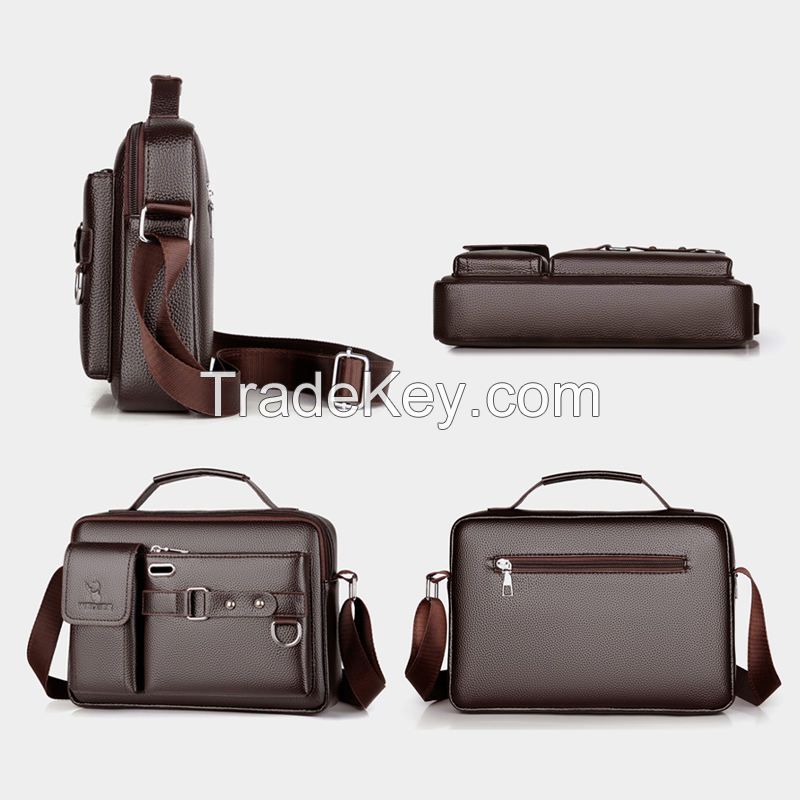 men fashion lightweight waterproof trendy crossbody shoulder business messenger bag