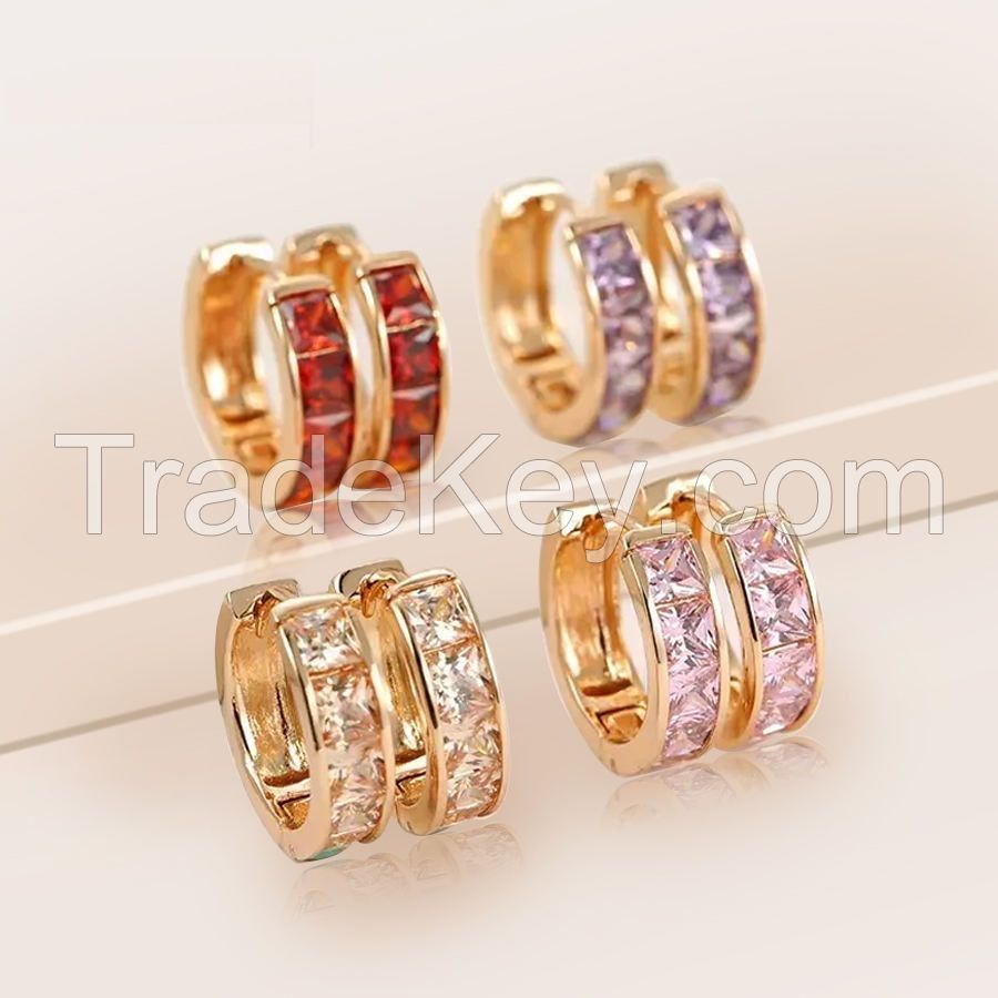 18K gold plated huggie earrings