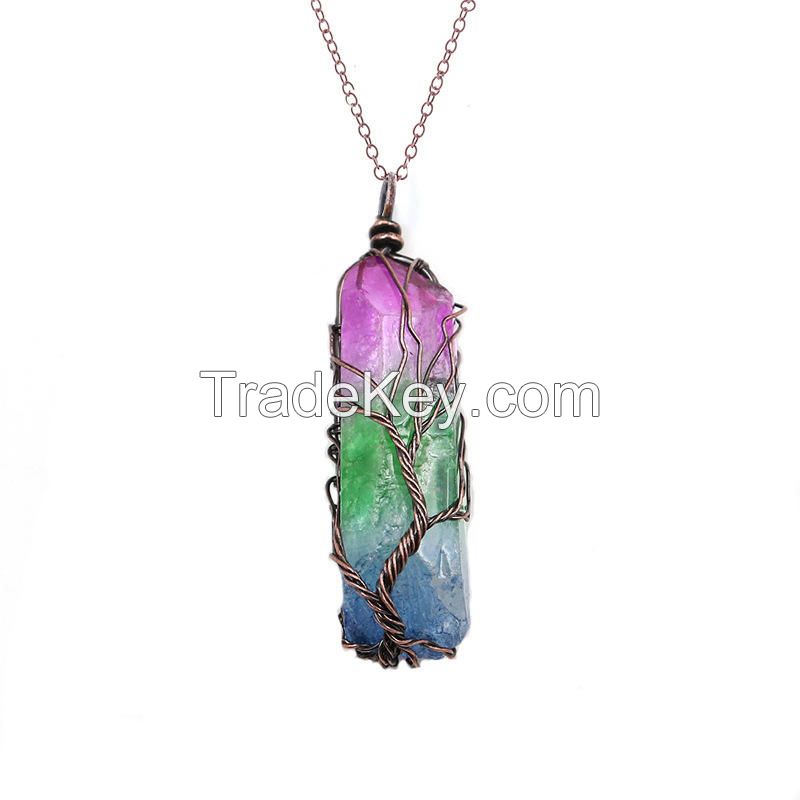 Crystal Heishi Energy Pendant Jewelry