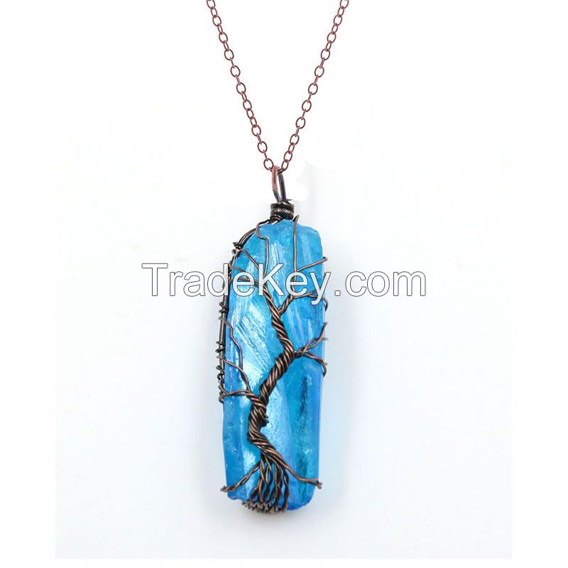 Crystal Heishi Energy Pendant Jewelry