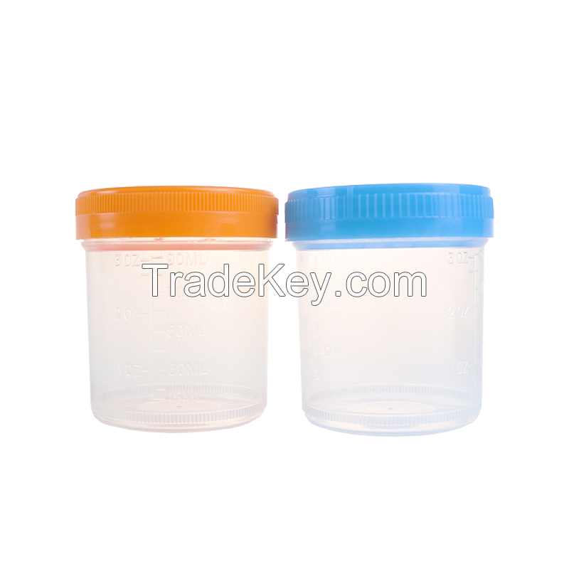 Medical consumables 100ml urine container with screw cap