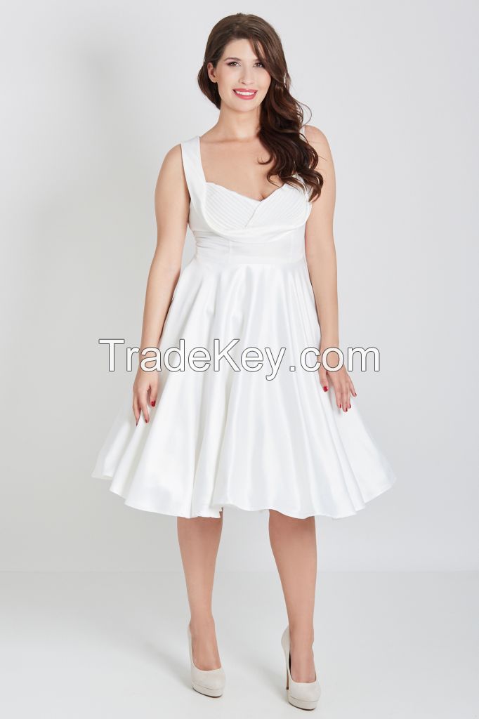 Women Ladies Wedding Dress White A line Plus Size
