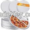 Pizza Pan 12 inch, 6 PACK Baking Tray Coupe Solid Style, Pure Food-Grade Aluminum, Made in Canada, Rust Free