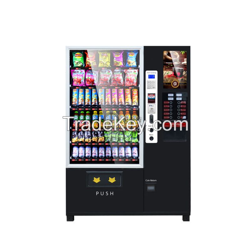 Snack and Drink Vending Machine, Automatic Hot Snack and Coffee Vending Machine, Commercial Vending Machine, Portable Vending Machine, All in One