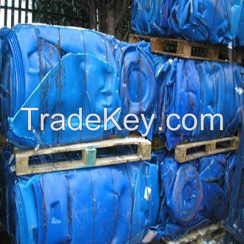 Scrap HDPE Blue Drum Bales, HDPE Blue Regrinds, Plastic Bales Drum HDPE Scrap