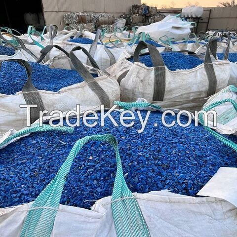 HDPE blue drum baled scrap/HDPE blue drum In Bales / Bulk hdpe milk bottle scrap 