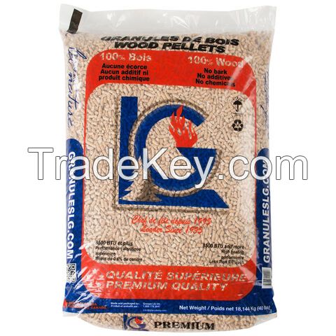 Wood 15kg Bags Wood Pellets Wood Pellet Pine Wood Pellets 100% Wooden Pellets 6m