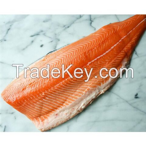 Frozen salmon fish Norway seafood fillet portions loins steaks slices private label for wholesale