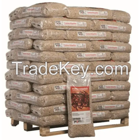 Wood 15kg Bags Wood Pellets Wood Pellet Pine Wood Pellets 100% Wooden Pellets 6m