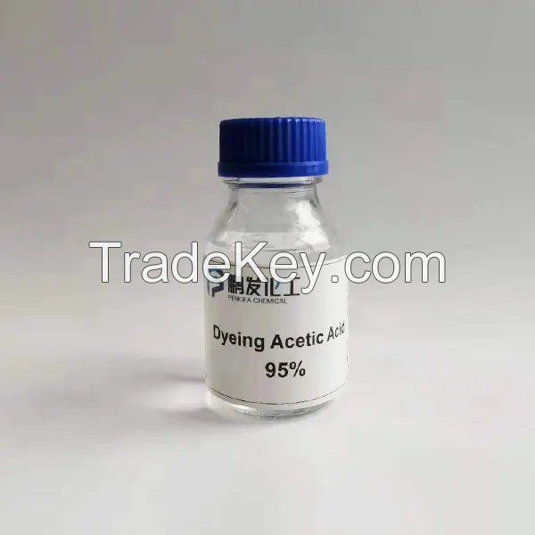 Dyeing acetic acid