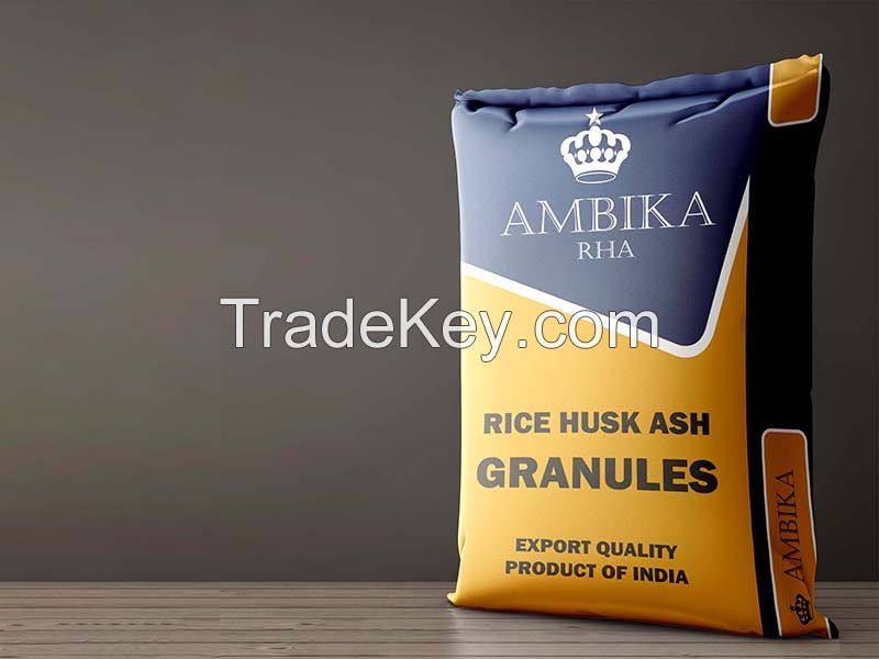 Rice husk ash granules