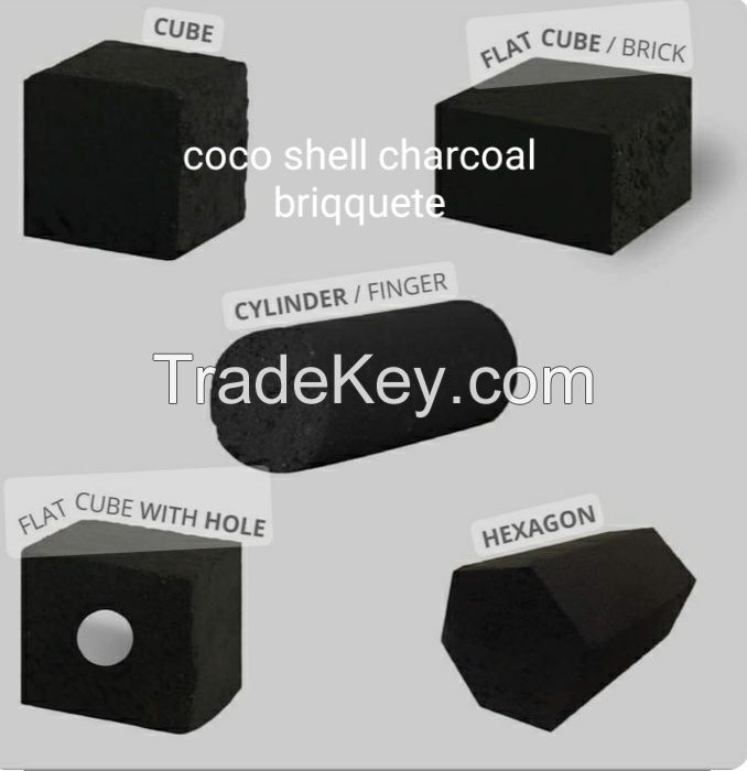 Coco shell charcoal briqquete for sisha