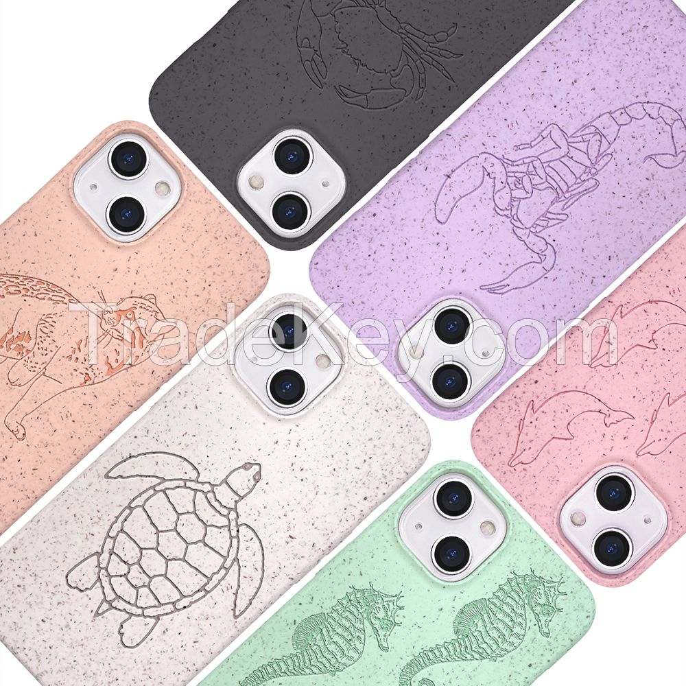 Biodegradable Phone Case Compostable Eco Friendly full Biodegradable Phone Case for iPhone14 13 12 11 Mini Pro Max