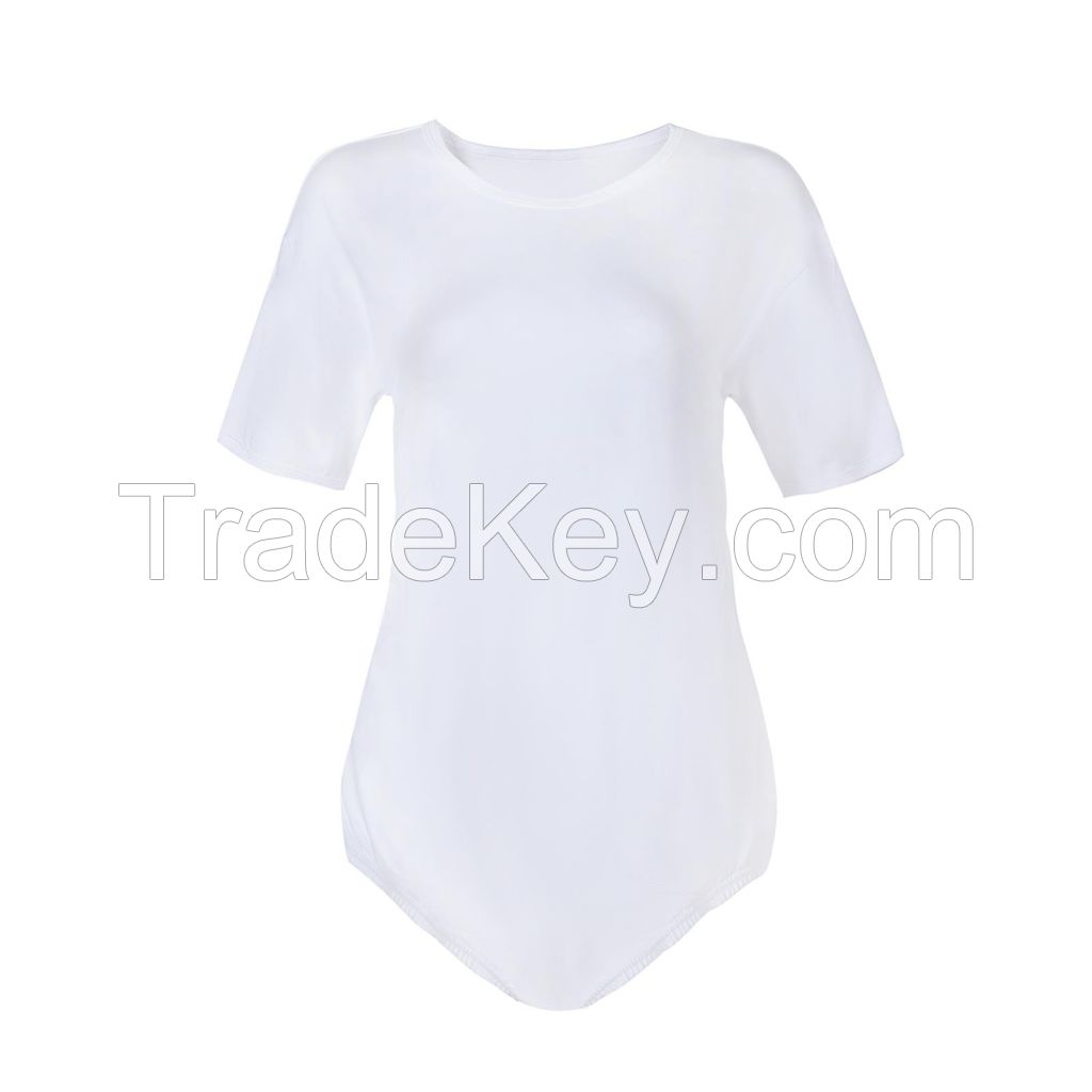 Classic Solid Adult Baby Bodysuit Sissy Snap Crotch Pajamas ABDL Diaper Onesie