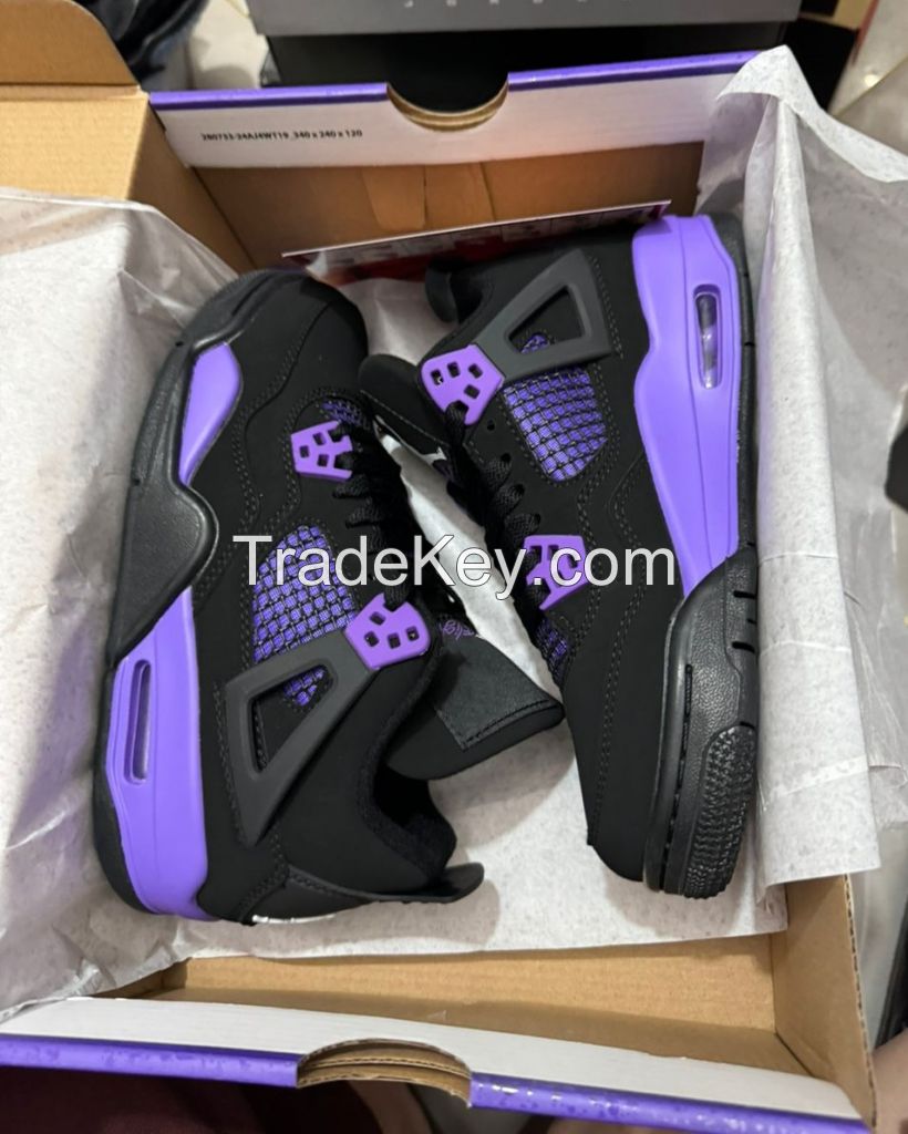 Putian Factory Wholesale Air J4 Purple Thunder Sneaker Sports Shoes