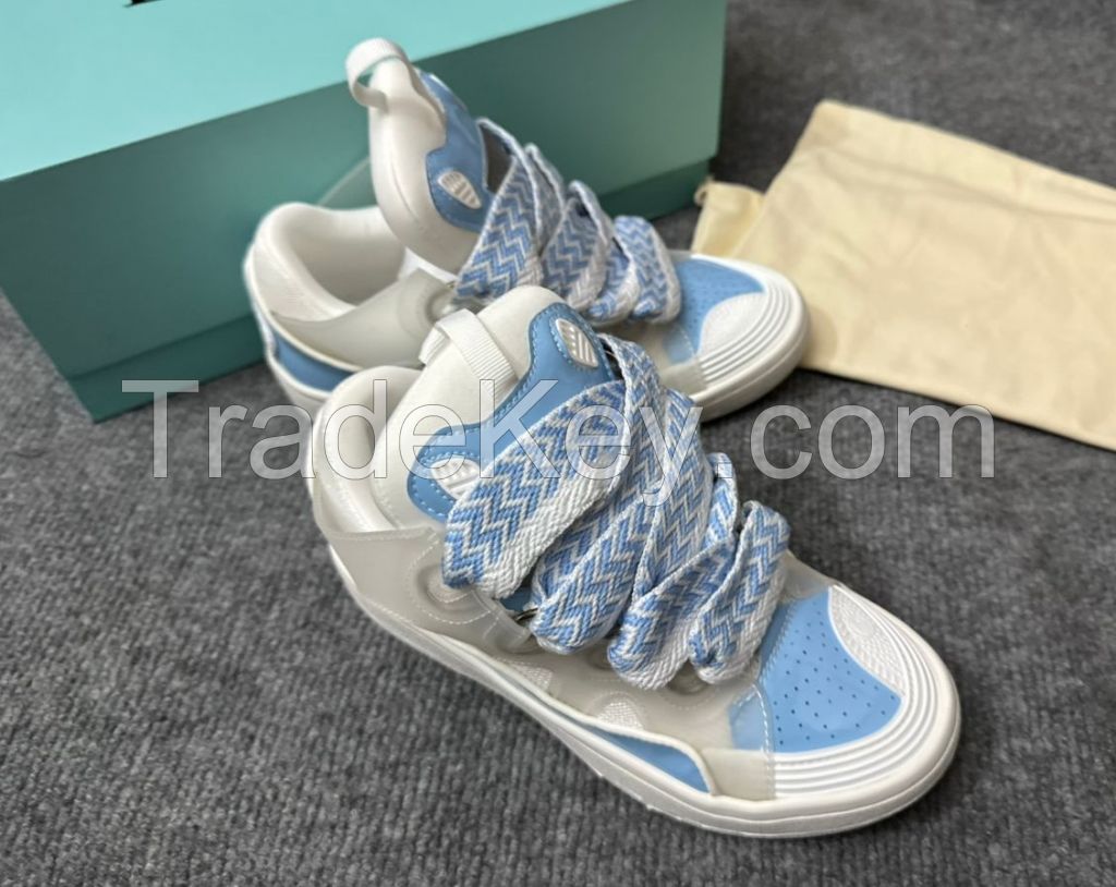 Luxury Fashion Designer Curb Sneakerwhite Light Blue Sports Shoes