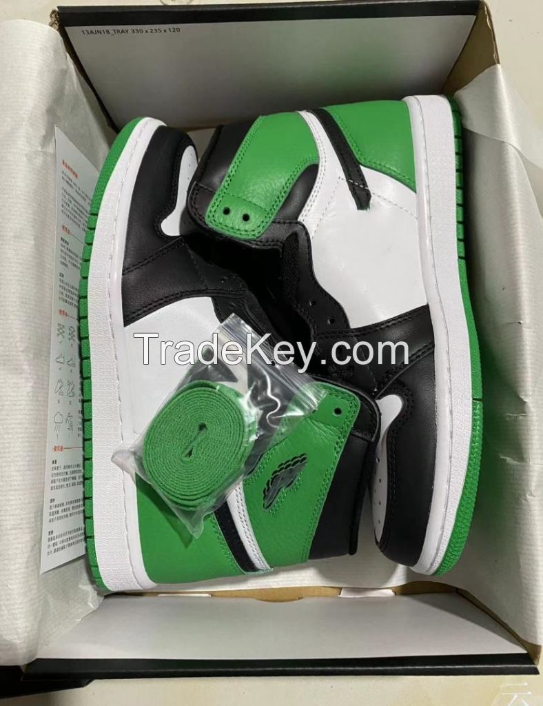 top quality retro aj 1 high cut green sports men shoes women running sneakers 