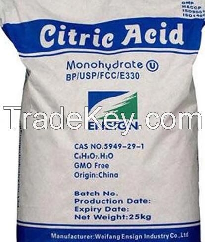 Food Grade Citric Acid Monohydrate Powder 8-40 Mesh