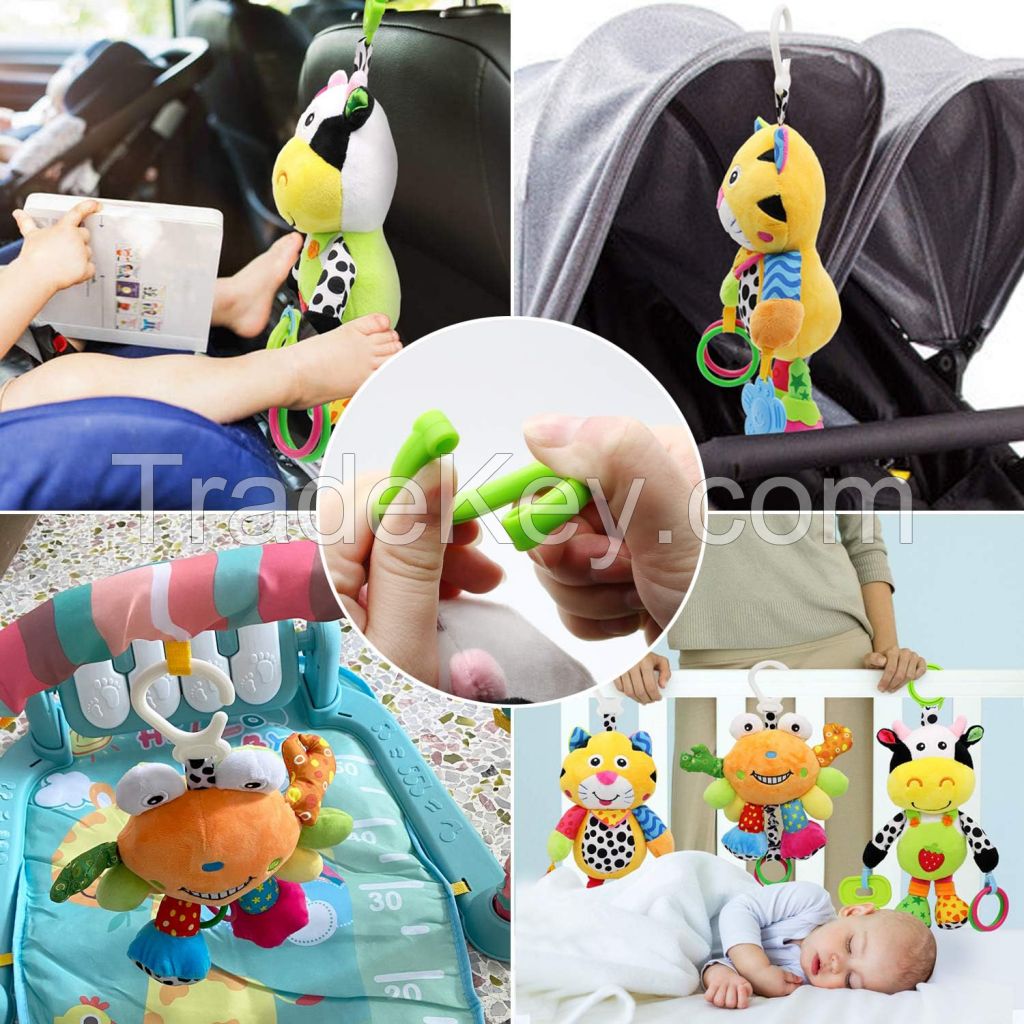 Sound Sensing and Musical Toy Colorful Cow Stroller Stuffed Animal