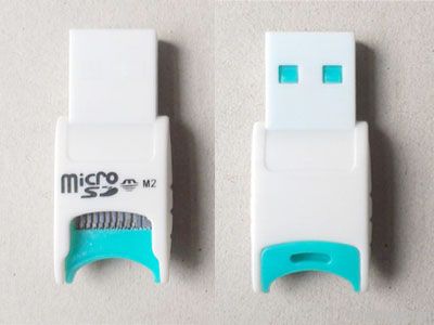 Memory card reader(Micro SD/TF card reader+M2 card reader)