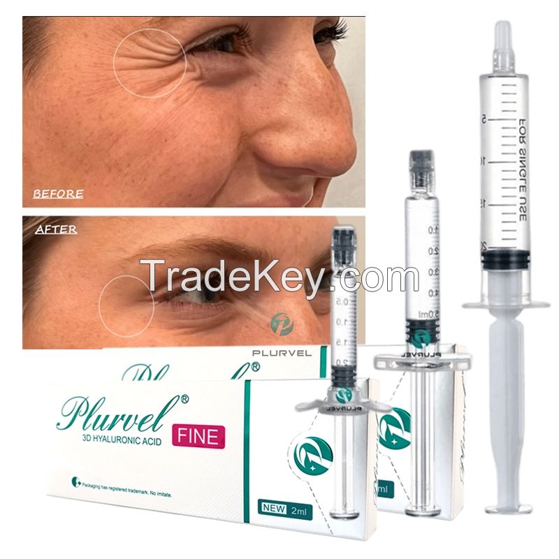Facial lip 1ml 2ml fine hylaluronic acid gel haplurvelwith high quality injectable facial lip dermal filler nose