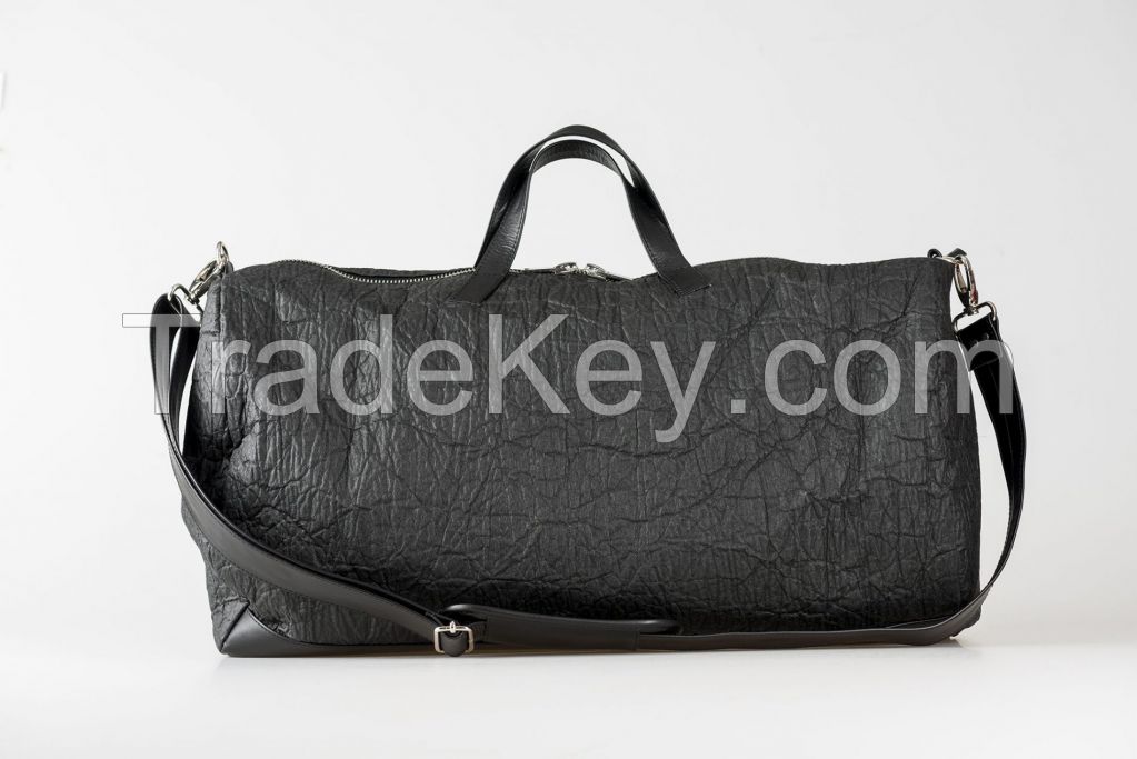 Pinatex leather duffle bag