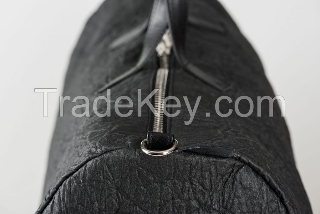 Pinatex leather duffle bag