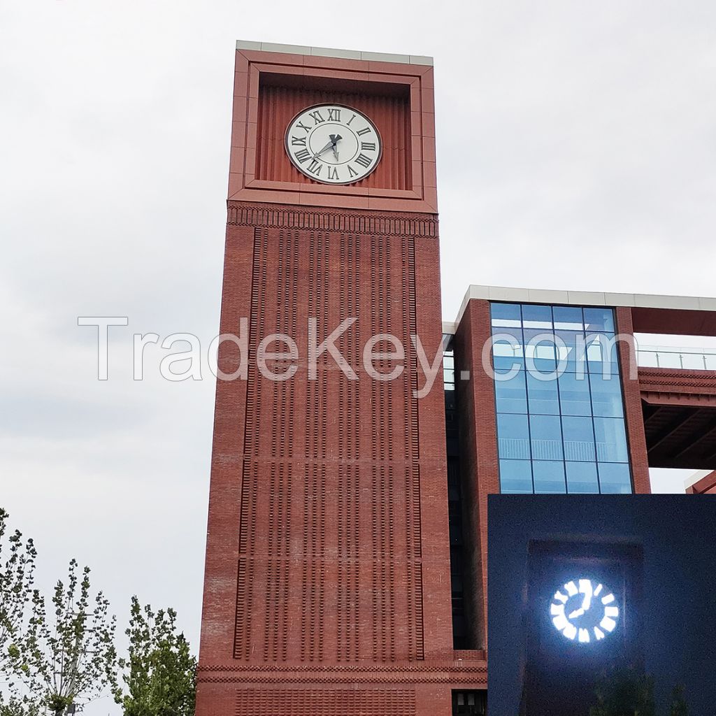 Compas outdoor building clock