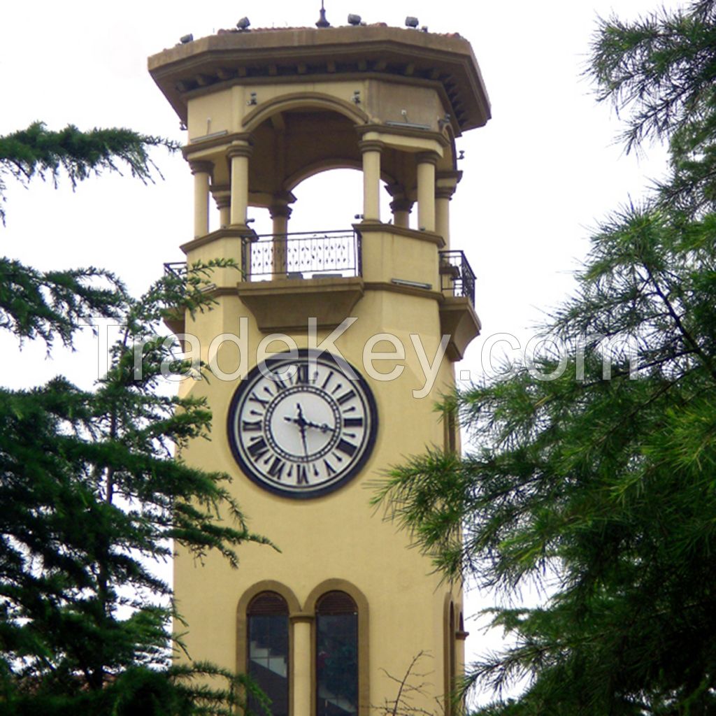 Compas outdoor building clock