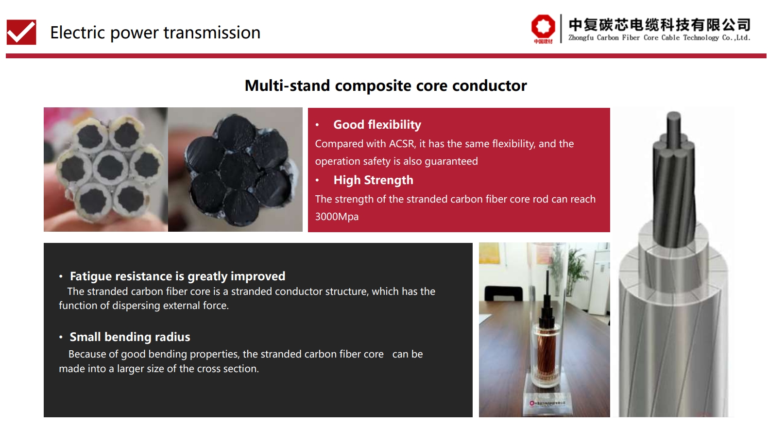 Carbon fiber composite core conductor Optical fiber composite core conductor Multi-stand composite core conductor Optical fiber multi-stand composite core  conductor