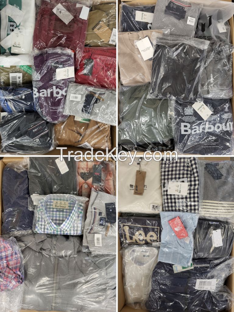 A pallet of menâ€™s clothing in quality category A.