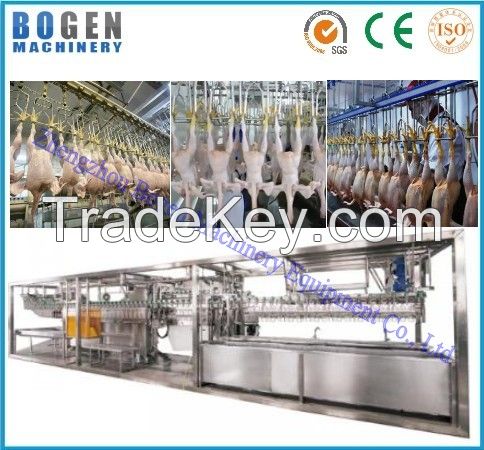 Automatic chicken slaughtering line